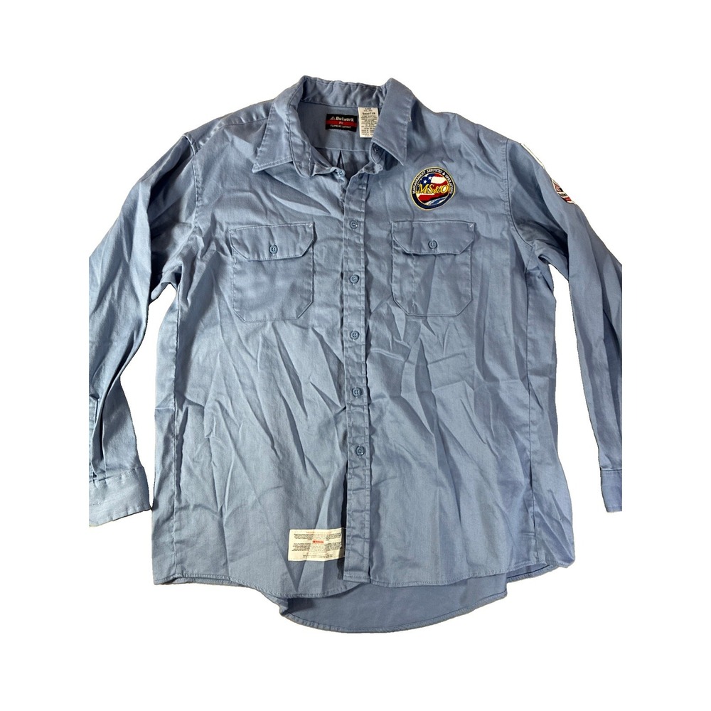 Bulwark Excel FR  Light Blue Long Sleeve Work Shirt. Size 2XL. Flame Resistant
